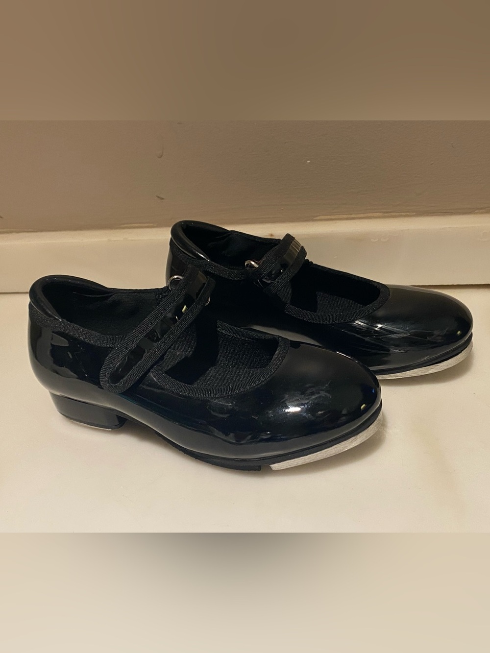 STELLE Girls Black Tap Shoes, Size 11